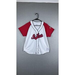 St‎ Louis Cardinals Jersey Womens Large White Red MLB Baseball Button Front